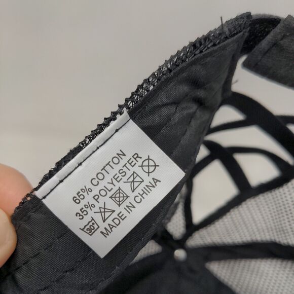 Unbranded Women's Strapback Mesh Back Hat Gray Adjustable Blank Ponytail Hole - Picture 7 of 7